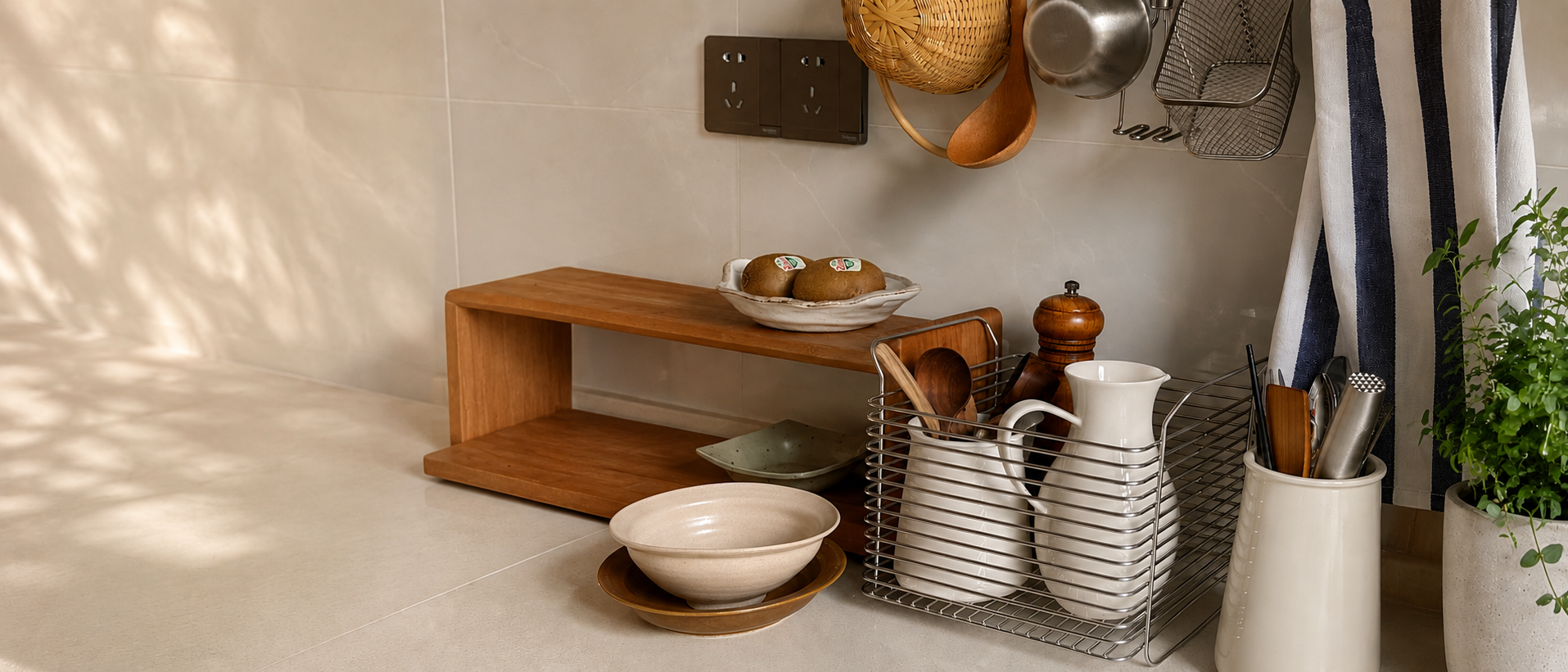 Organized kitchen storage for everyday essentials
