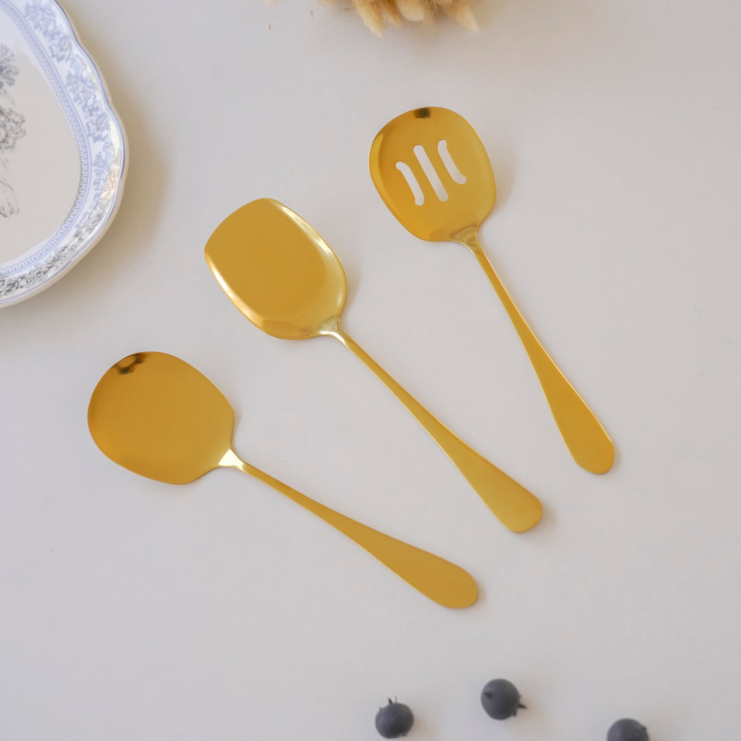 Set of 3 Serving Spoons for dry items | Luxury | Stainless Steel - Image 18