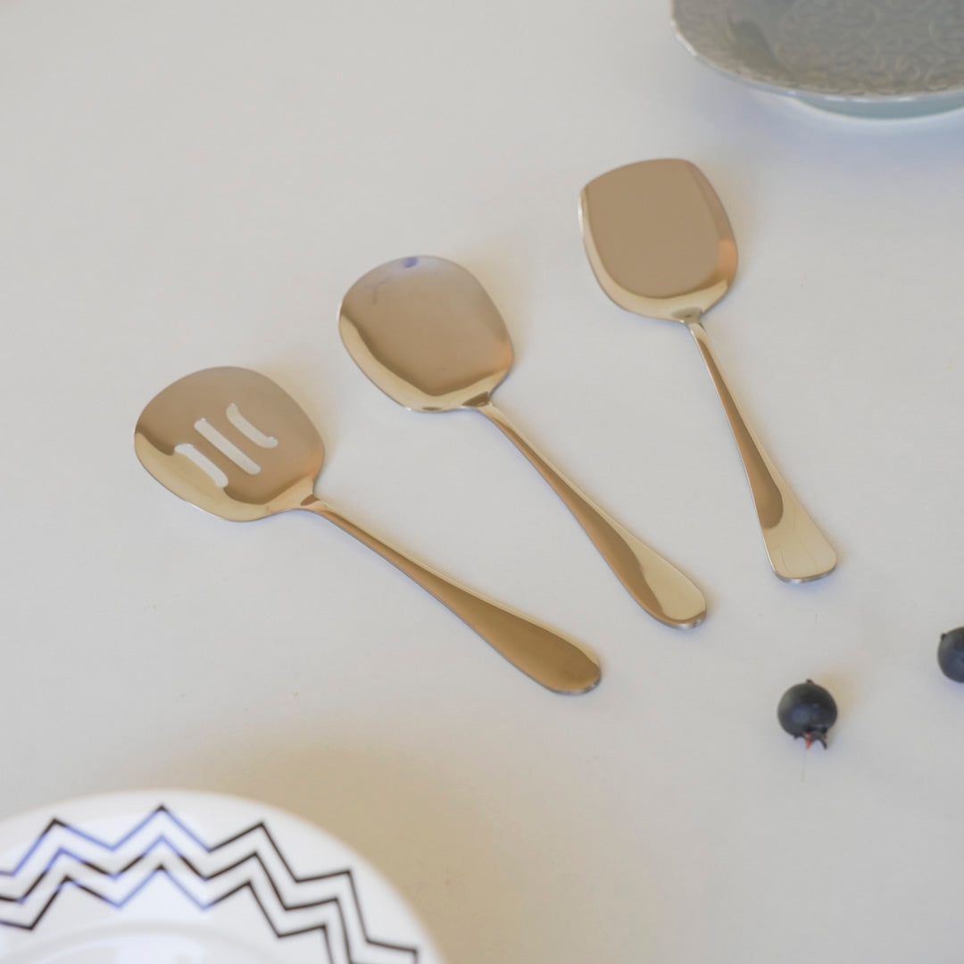 Set of 3 Serving Spoons for dry items | Luxury | Stainless Steel - Image 13