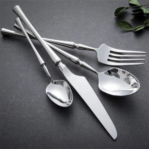 24-piece Luxury Cutlery Set | Fine-Dine Stainless Steel | Gold | Silver