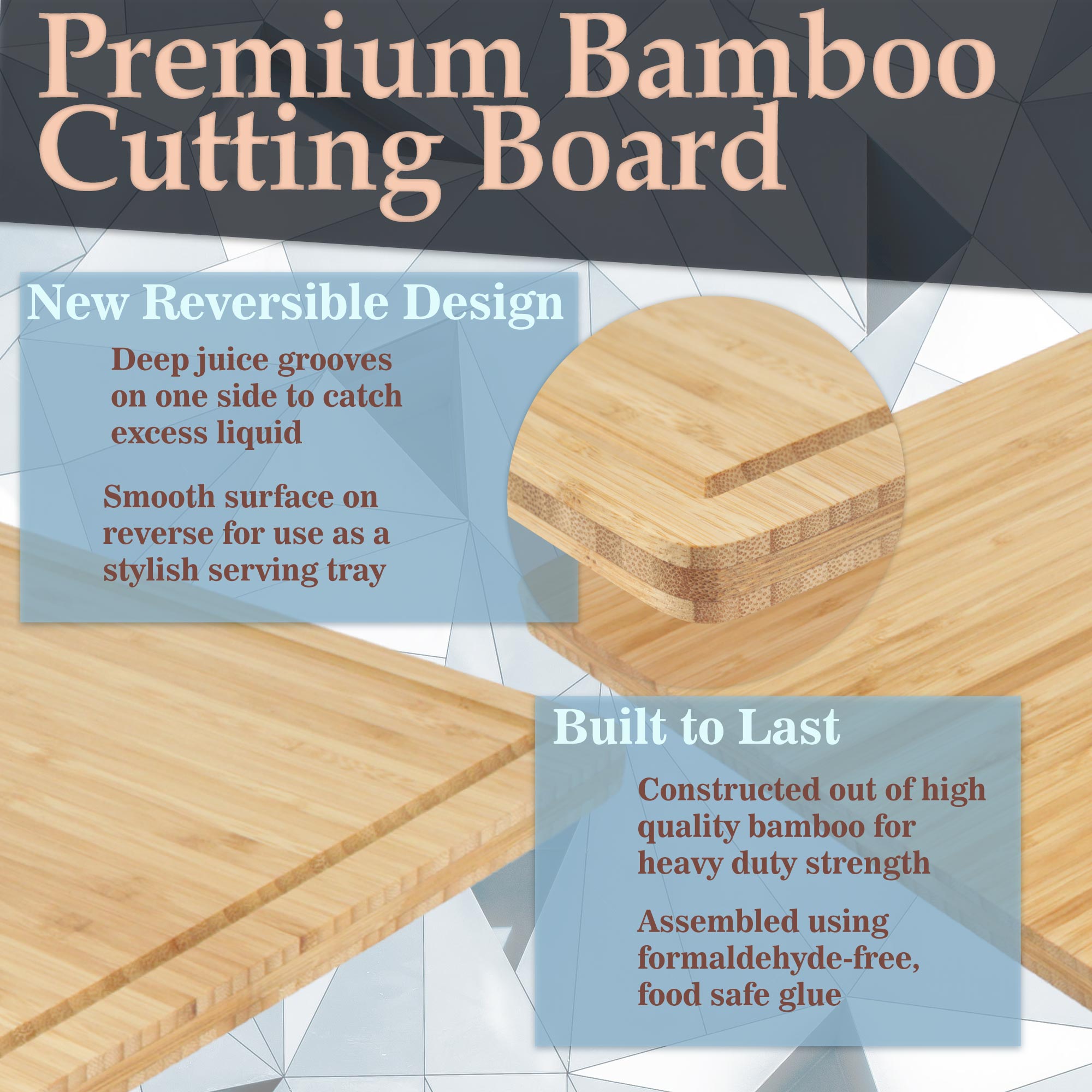 Bamboo Grooved Cutting 16.85" x 11.75" x 0.5"/0.6" - Image 3