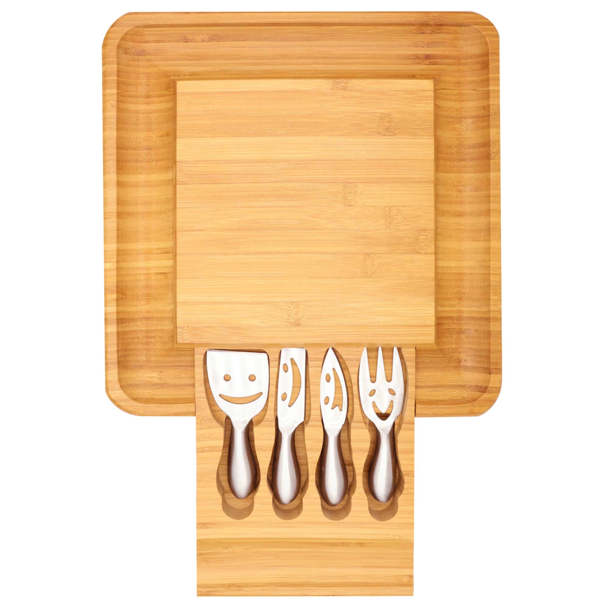 Bamboo Cheese and Sushi Board with Cutlery Set - Image 5